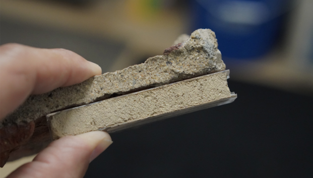 Mortar color matching samples for architectural use